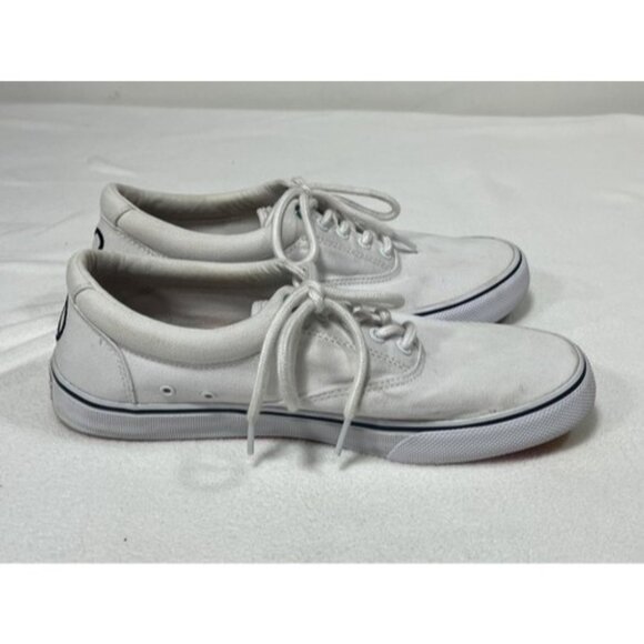 Men’s Sz 9.5 Sperry Shoes Rainbow Bottoms Peace Love LBGTQ White Pride STS23809 - Picture 11 of 14